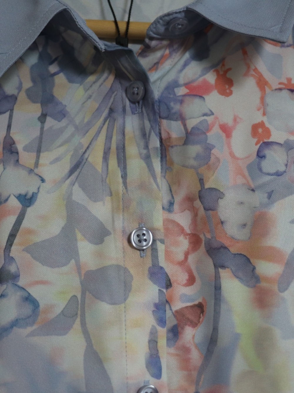 NWT Chico's Floral Matte Satin Midi Long Sleeve Shirtdress Dress Size 2.5 - Picture 7 of 16